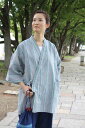 阿波しじら織 甚平 女性用(上着のみ) NGO/しじら織 甚平 レディース/甚平 レディース/甚平 女性用/甚平 おしゃれ/甚平 お祭り/夏/伝統工芸品【受注生...