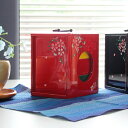 遊山箱(桜柄) 弁当箱 木製 サイズ:外寸/幅12×奥行14×高さ16cm 三段重箱 材:ひのき ウレタン塗装仕上げ インテリア 和 和風 徳島 文化 初節句 ...