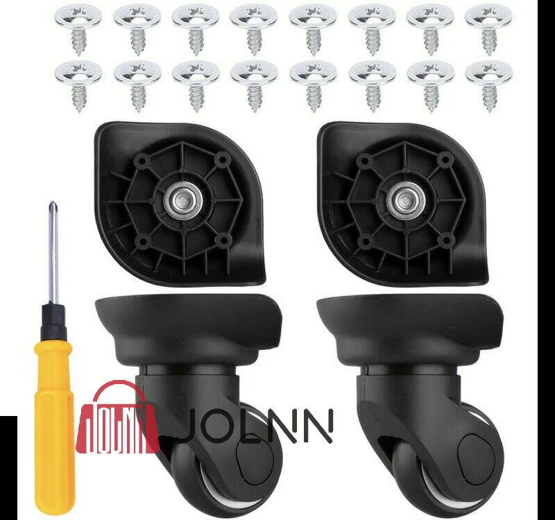 スーツケース キャスター 交換 タイヤ キット キャリーケース 車輪 ホイール キャリーバッグ ゴム 静音 修理 部品 車軸 取替え 4個セット 送料無料