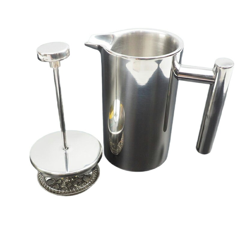 フレンチプレス コーヒープレス コーヒーメーカー カフェプレス 真空断熱 手動式 ティーポット ステンレス製 分解洗浄 フレンチプレス アウトドア ステンレス製 防錆 軽量 ティープレス ティーサーバー ホームオフィス用 350ml 600ml 800ml 1000ml