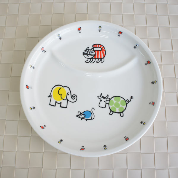 リサラーソン 陶器の仕切りプレート ベビーマイキー【店頭受取も可 吹田】