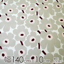 ★ポイント最大10倍! 16日1:59迄★マリメッコ 生地 幅約140cm×10cm単位 MINI UNIKKO(ミニ ウニッコ)/GRAY&POWDER PI...