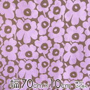 ★ポイント6倍！6日1:59迄★マリメッコ 生地 幅約70cm×10cm単位 MINI UNIKKO（ミニ ウニッコ）/PINK on OLIVE【店頭受取も可 吹田】