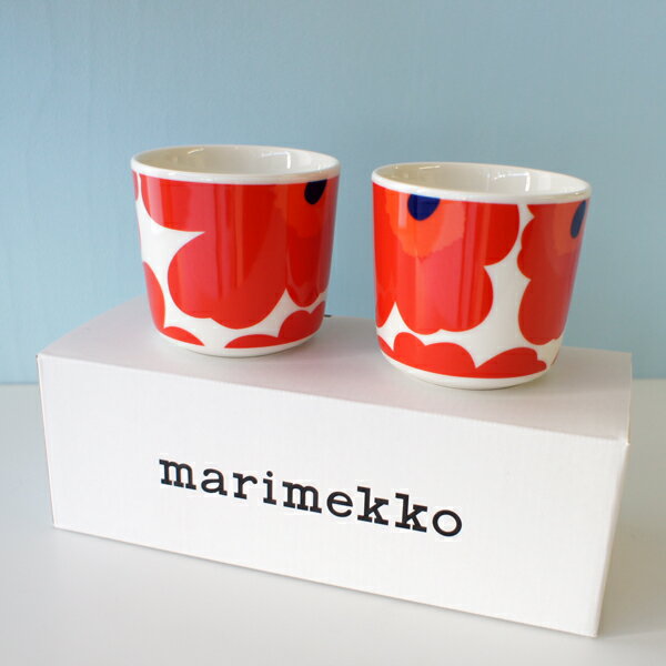 マリメッコ コーヒーカップ2個セット（ラテマグ） UNIKKO/RED【店頭受取も可 吹田】
