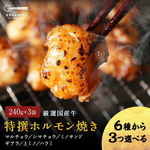 【クーポン利用で29%OFF!~8/31 9:59】6種から選べる厳選国産牛特撰ホルモン焼き(240g×3袋)720g バーベキュー(BBQ)焼肉 ホルモン 牛ホルモン 焼肉 小腸 丸腸 お取り寄せ ご飯のお供 肉 マルチョウ シマチョウ ミノ ギアラ 上ミノ ハラミの画像