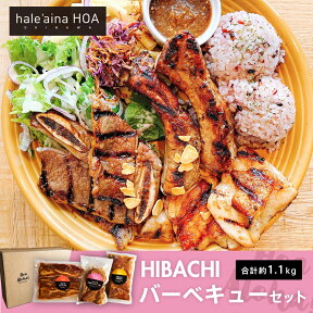 送料無料「HIBACHIバーベキューセット」（合計約1.1kg / 約4〜5人前）ショートリブ ポークスペアリブ グリルチキン 1kg以上のBBQセット 焼肉セット 焼肉 お取り寄せグルメ テレビ 肉 高級 食品ロス フードロス コロナ応援