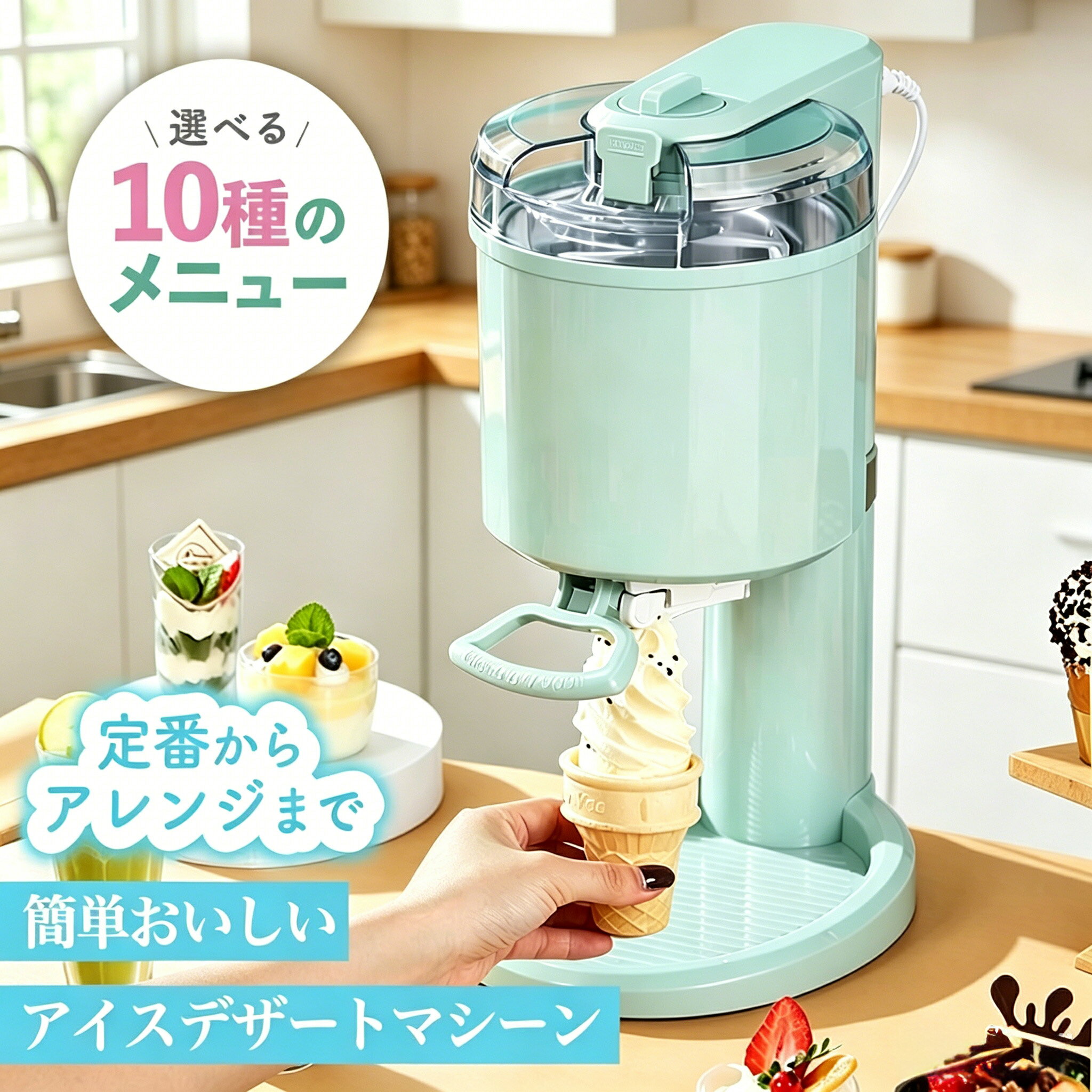 Rakuten - アイスクリームメーカー ソフトクリームメーカー 家庭用 1000ml大容量 家庭用 アイスクリームマシン ソフトアイスクリームマシン オフィス ホームアイスクリームマシン ソフトクリーム機械 大容量 簡単操作 ABS シャーベット 家庭用DIYキッチンに最適