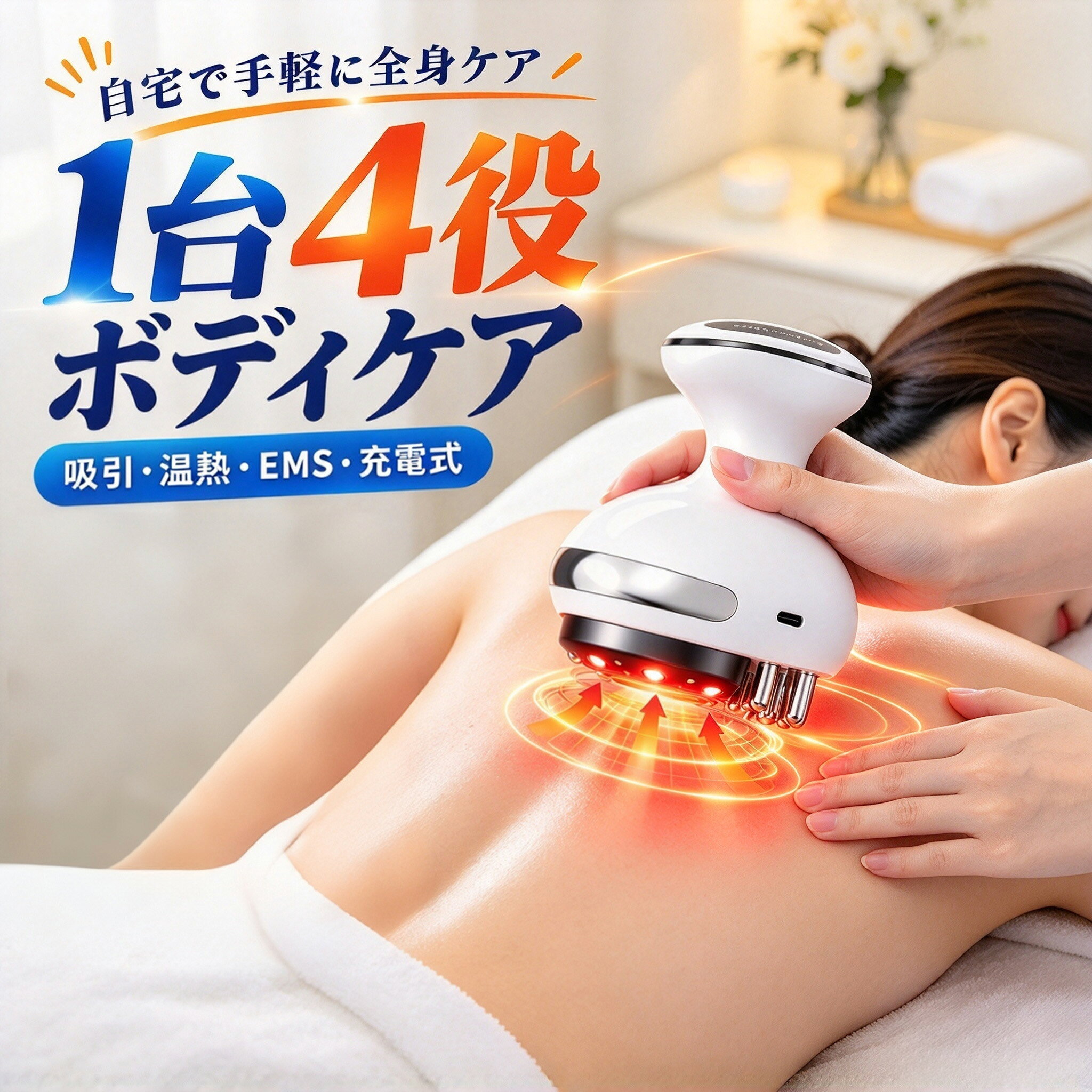 【SNSで人気UP！】電動吸玉マッサージ器 セルライト用電動吸盤 真空吸引 セルライ...