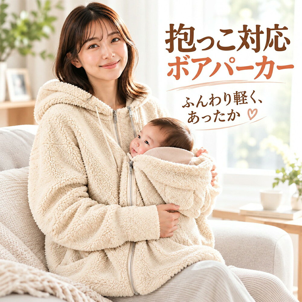 【2026年新登場】ママコート レディース パーカー 防寒 厚手 アウター 裏起毛 フード付き ジッパー カンガルー スウェット 抱っこ ダッカー付き ベビーカーカバー フットマフ マタニティ 授乳服 産前産後 ゆったり 大きいサイズ 秋冬 旅行 散歩 お出掛け ママコート レディース パーカー 防寒 厚手 アウター ジッパー カンガルー スウェット ダッカー付き ベビーカーカバー 授乳服 産前産後 ゆったり 大きいサイズ 秋冬 旅行 散歩 お出掛け 商品名 ママコート【サイズ 】S / M / L / XL / 2XL（詳細は商品ページをご確認ください）【素材 】ラムウール・コットン・カシミヤ混紡 / 裏起毛仕様製品特徴 【快適で暖かい生地】高品質のラムウールと綿・ポリエステル混紡生地を採用。柔らかく肌に優しく、保温性に優れています。秋・冬の着用に最適で、妊婦さんと赤ちゃんに暖かさと快適さを提供します。【実用的なジッパーデザイン】便利で素早く開閉できるジッパーを採用。妊婦さんの着脱負担を軽減し、滑らかで耐久性のあるジッパーが使いやすさを向上させます。【肌に優しく安全な素材】厳選された天然綿とカシミヤ混紡を使用。生地は柔らかく刺激が少なく、敏感肌の妊婦さんや赤ちゃんに適しています。【スタイリッシュでエレガントなデザイン】スタイリッシュさとカジュアルさを融合させたデザイン。丸首とミドル丈のカットで、様々な服装に合わせやすく、日常のお出かけや休日の集まりにも馴染みます。【多用途】妊娠中から産後まで幅広い段階に対応。毎日の通勤、散歩、旅行、ベビーカーでのお出かけ、フットマフとしても活躍する実用的なアイテムです。ご注意点※ 素材の特性上、洗濯後に若干の縮みが生じる場合があります。洗濯表示に従ってお手入れください。※ 漂白剤・乾燥機のご使用はお避けください。※ 直射日光を避け、陰干ししてください。※ モニター環境により実際の色味と若干異なる場合があります。※ サイズ選びは各サイズの実寸表を参考にしてください。※ 火気の近くでの使用・保管は避けてください 5