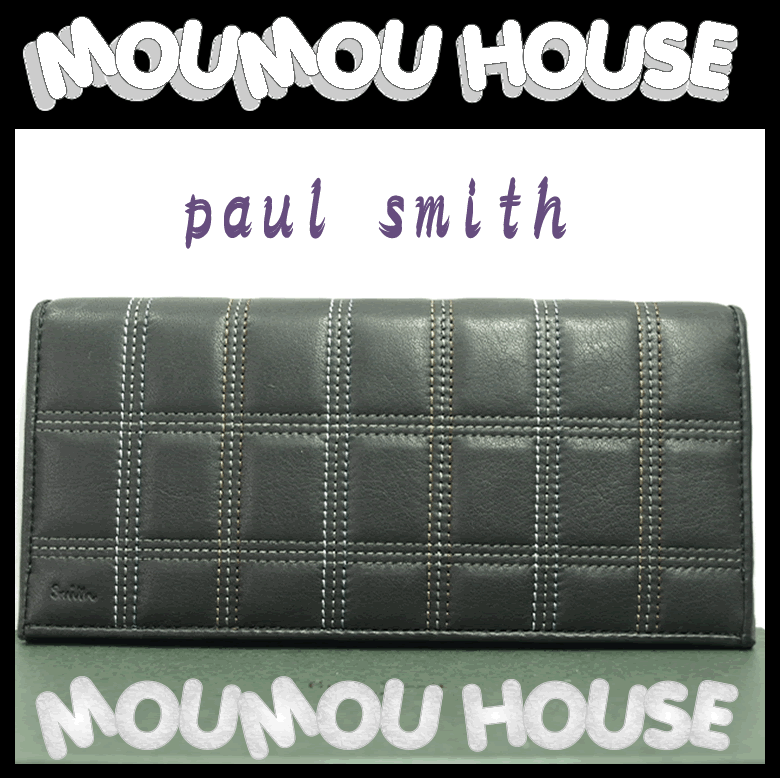 【送料無料】Paulsmith■ポールスミス■マルチスティッチ■ファスナー付き長財布レザー■ブラック■PSU196■箱付き■レディース♪サイフ ウォレット【A-B】