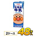 明治 それいけ！アンパンマンの北海道牛乳200ml×48本入り 生乳100% 乳脂肪分 3.6%以上　紙パックジュース　meiji　【送料無料】