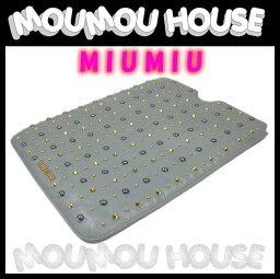 ミュウミュウ キーケース（レディース） 【送料無料】miumiu■ミュウミュウ■i-PADケースレザー×スタッズ■グレー■5ARE43■レディース♪未使用品♪小物【A-K】