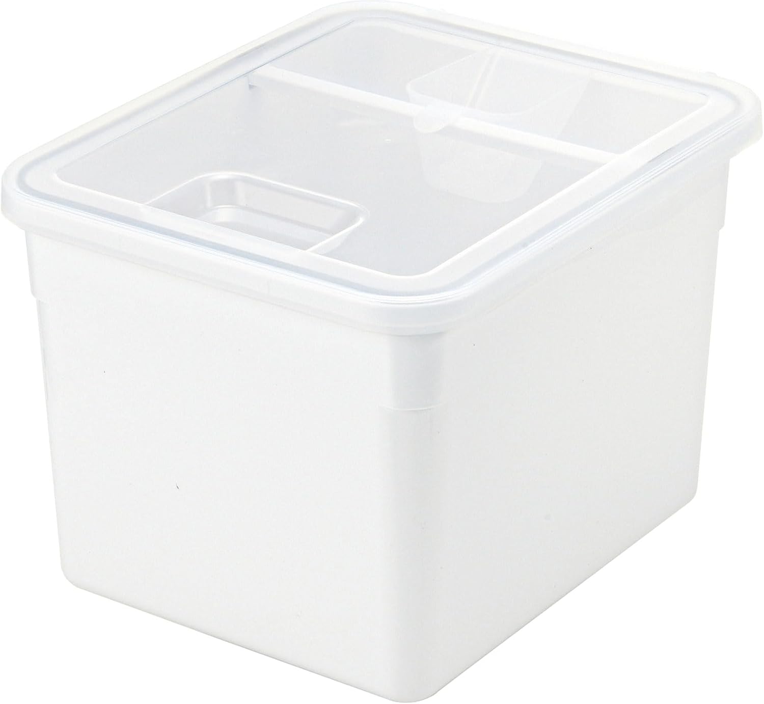 乐天商城 - 送料無料　リッチェル(Richell) トトノ 引き出し用 米びつR 10kg ホワイト 1個 110026 収納 家庭 密閉 保存 ケース シンク下 プラスチック 日本製 国産 容量/16L 材質/ポリプロピレン、他 抗菌加工(本体・すり切り棒)