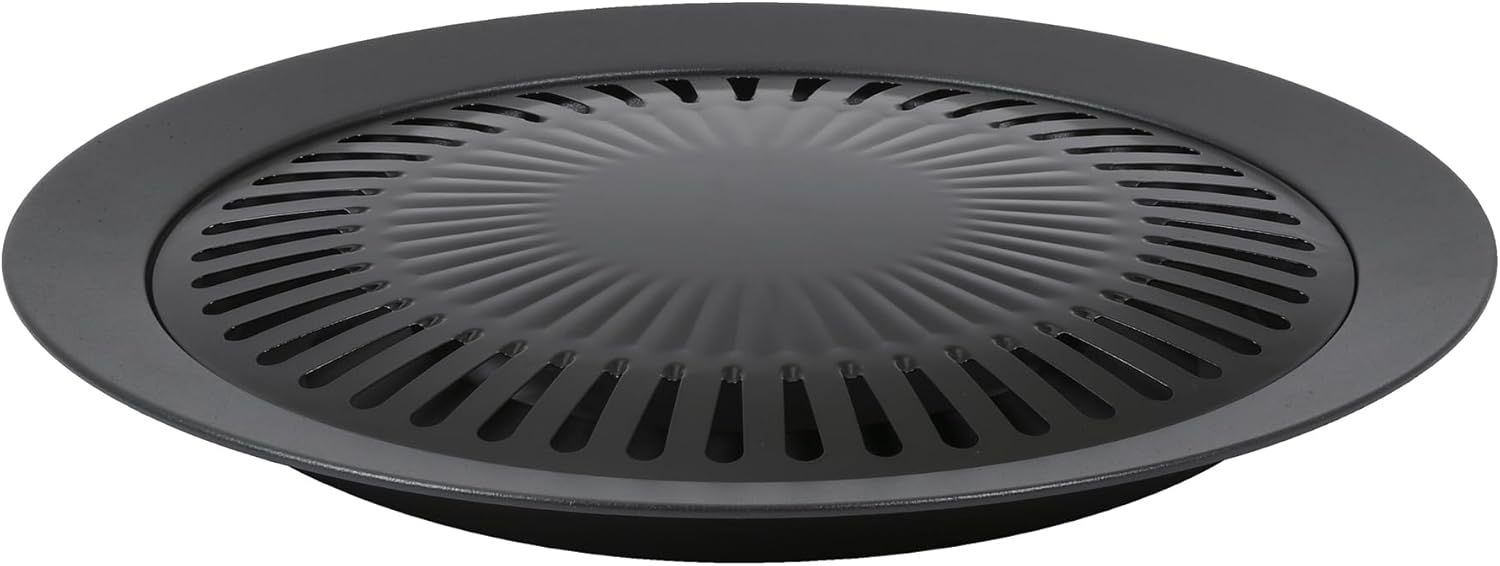 送料無料　パール金属 焼肉プレート 焼肉グリル 31cm 丸型 ふっ素樹脂塗膜加工 カセットコンロ専用 バーニスタ HC-938