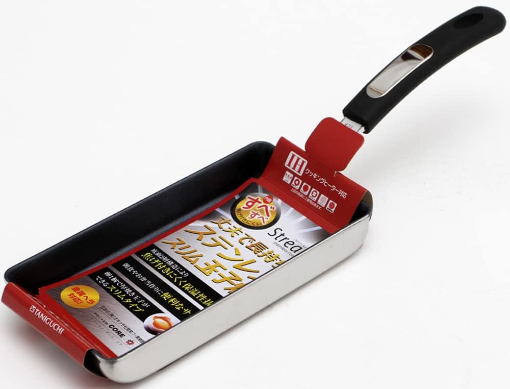 乐天商城 - 送料無料　谷口金属 ストリール2　卵一個で作れる 卵焼き器 IH ガス火対応 9×18cm 金属ヘラ対応 PFOS PFOA フリーすべすべスリム ステンレス