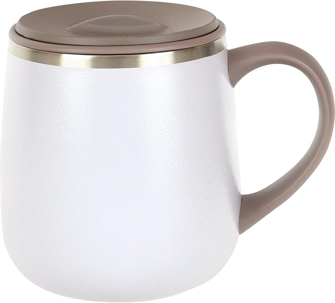乐天商城 - 送料無料　和平フレイズ 蓋付 マグカップ オフィスマグ 350ml アイボリー 保温 保冷 真空断熱 RH-1677