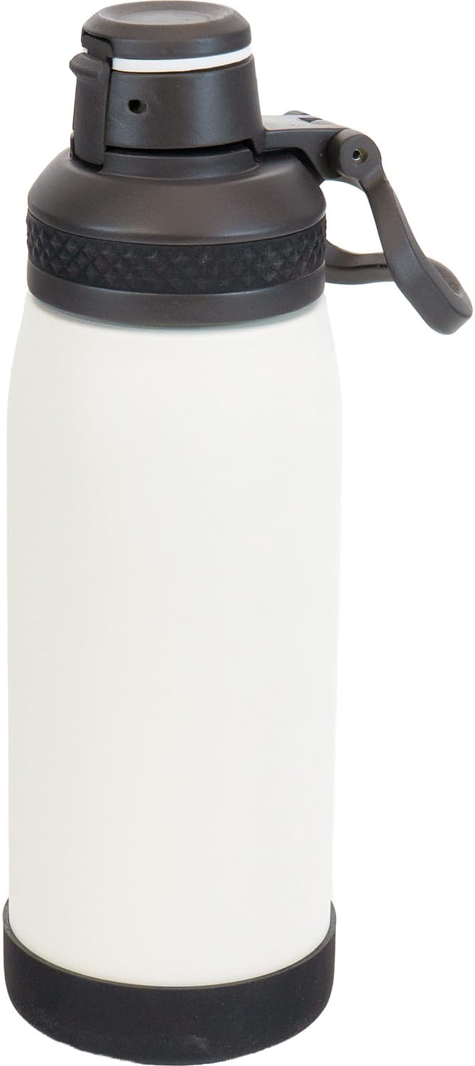Rakuten - 送料無料　和平フレイズ 直飲み ボトル RH-1830 キャリングボトル 800ml ホワイト 水筒 ハンドル付 スポーツ ジム 真空断熱 保冷専用 フォルテック
