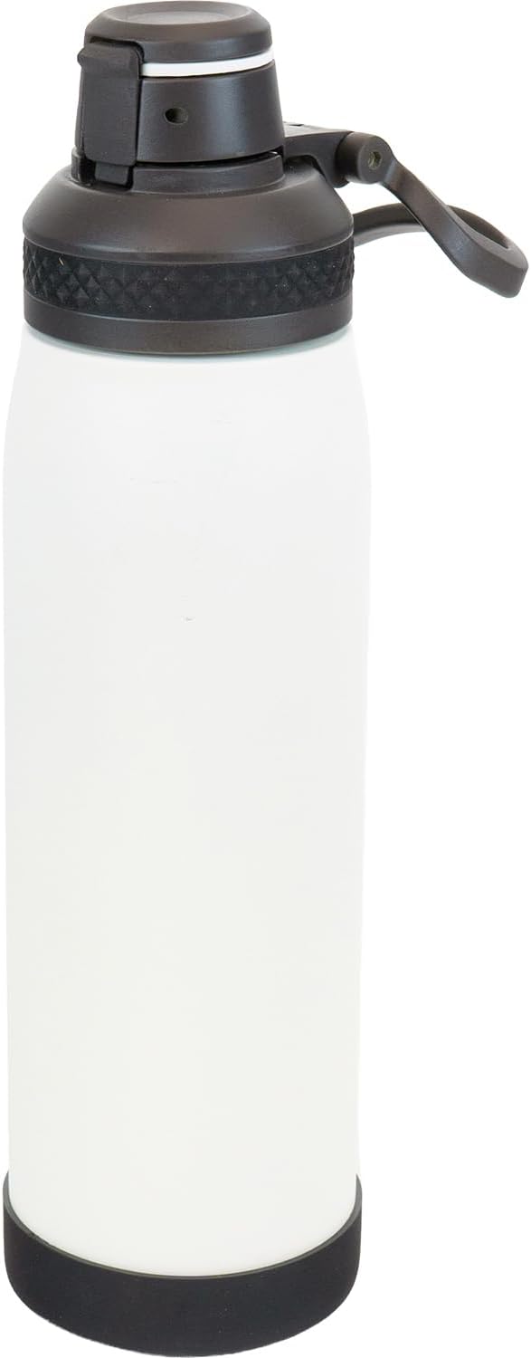 Rakuten - 送料無料　和平フレイズ 直飲み RH-1832 ボトル キャリングボトル 1L ホワイト 水筒 ハンドル付 スポーツ ジム 真空断熱 保冷専用 フォルテック