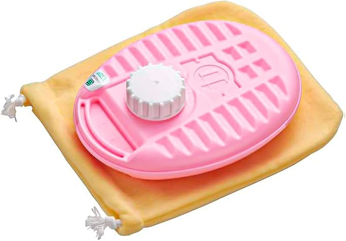 送料無料　マルカ(Maruka) 湯たんぽ ポリゆた 600ml ピンク NP-PK　ミニサイズ　袋付き