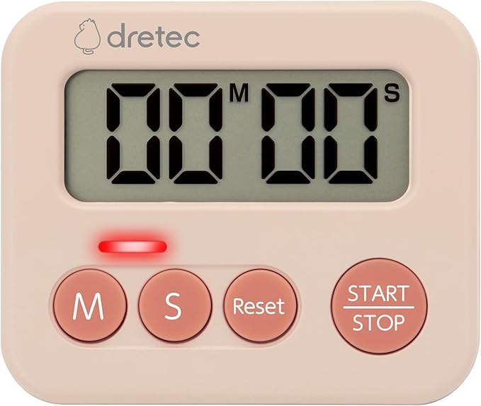 Rakuten - ★送料無料★代引・同梱不可★ドリテック(dretec) 3ランプタイマー キッチンタイマー 無音 光る 光 シンプル 勉強 キッチン 子供 かわいい 強力マグネット 大音量 おしゃれ デジタルタイマー 学習 タイマー ピンク T-693PK