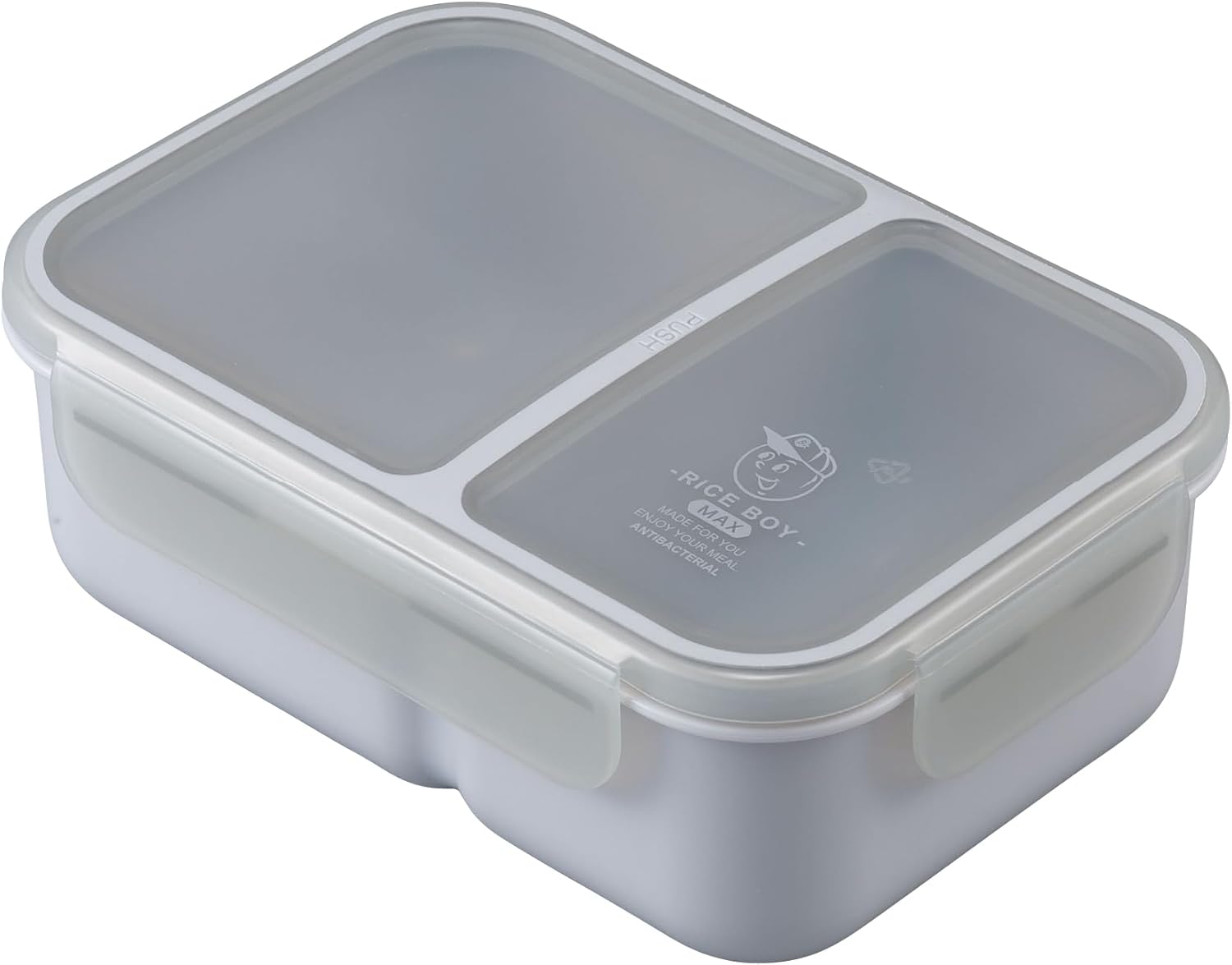 乐天商城 - 送料無料　シービージャパン 弁当箱 ライスボーイMAX 1300ml 抗菌仕様 ライトグレー 4点ロックでしっかり固定 Wシーリングで汁漏れしにくい DSK