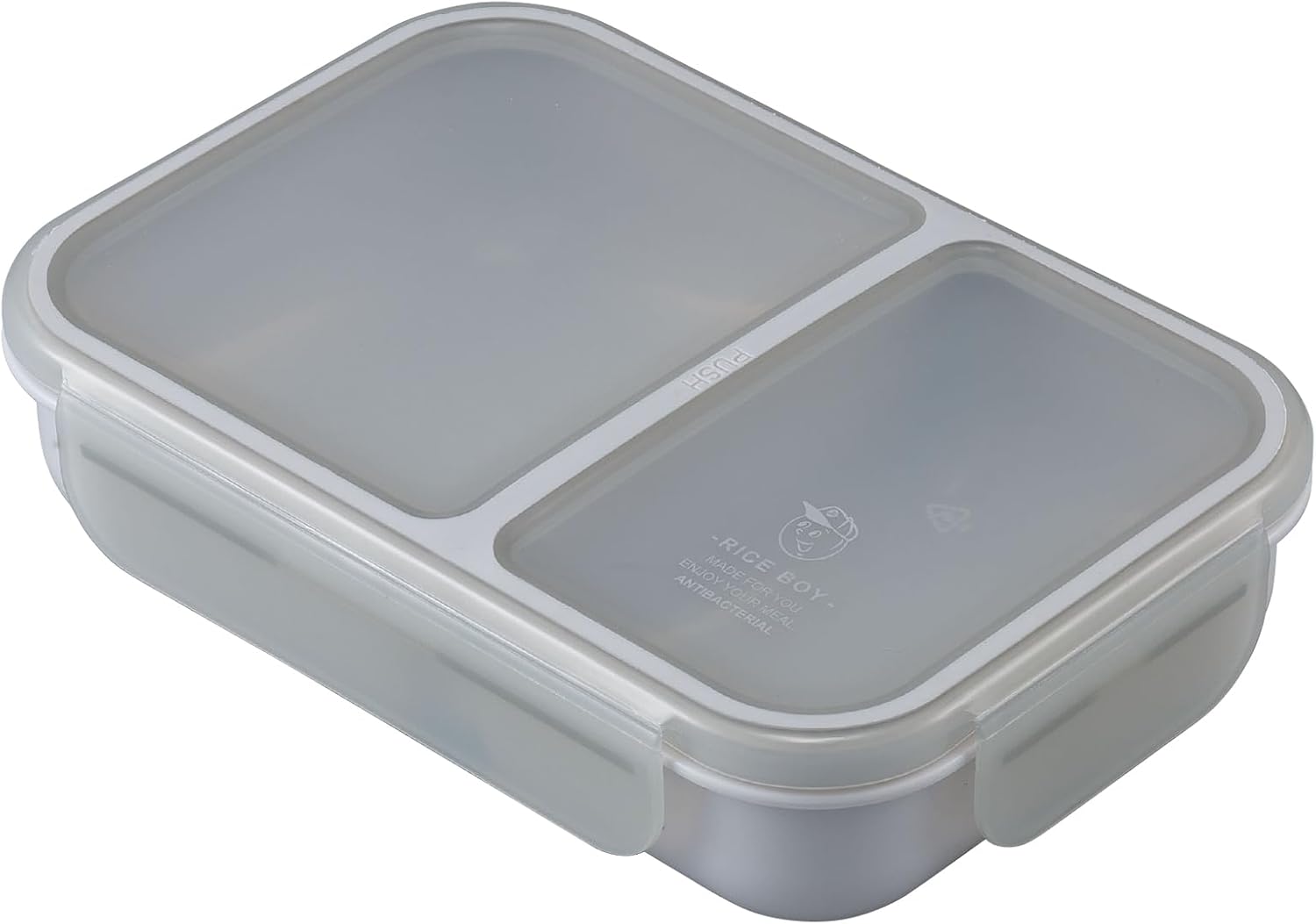 □送料無料□シービージャパン 弁当箱 ライスボーイ 700ml 抗菌仕様 ライトグレー 4点ロックでしっかり固定 Wシーリングで汁漏れしにくい DSK