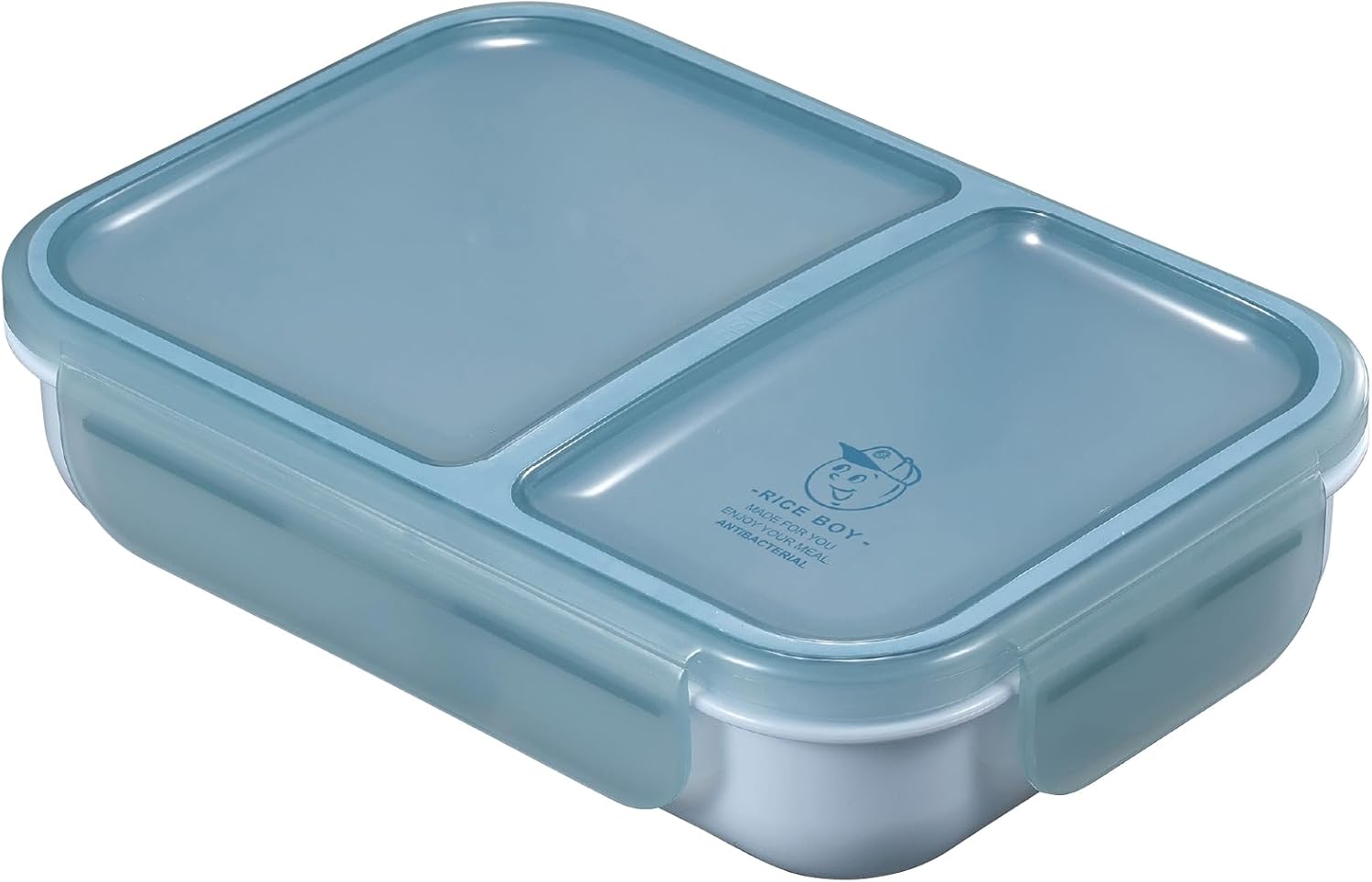 乐天商城 - □送料無料□　シービージャパン 弁当箱 ライスボーイ 700ml 抗菌仕様 ブルー 4点ロックでしっかり固定 Wシーリングで汁漏れしにくい DSK
