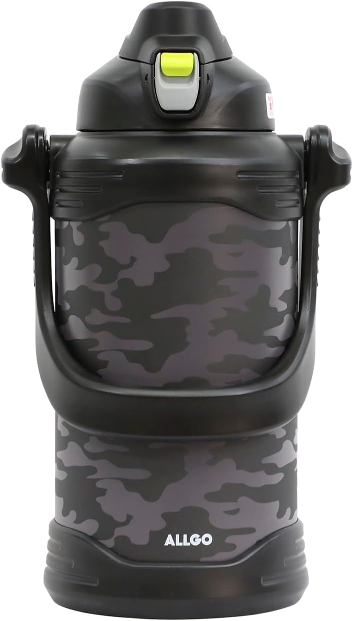 乐天商城 - 送料無料　オルゴ 水筒 2L ポータブルジャグ 大容量 保冷専用 丈夫な底 真空断熱 6時間保冷 簡単ロック ワンタッチ開閉 広口70mm 手入れ簡単 PJZ-20 ブラック