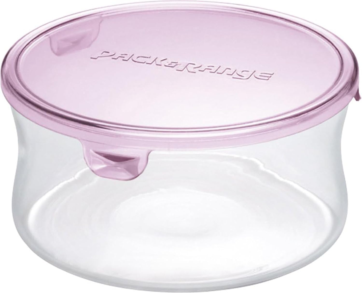 Rakuten - 送料無料　Iwakiイワキ　パック＆レンジ ピンク 丸型 容量1.3L16.7×8cm KT7403-P 保存容器 耐熱容器 キャニスター 大容量 耐熱ガラス 電子レンジ可 食洗器可