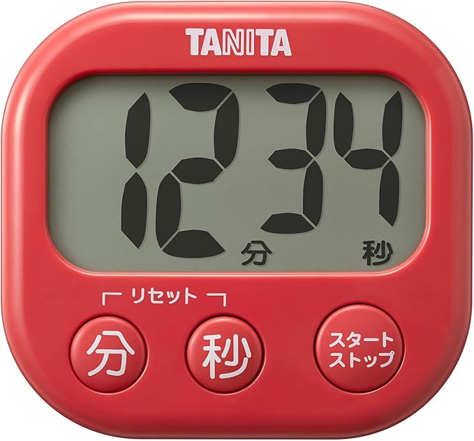 乐天商城 - ★送料無料★代引・同梱不可タニタ 抗菌でか見えタイマー チェリーレッド TD-429-RD(1個)