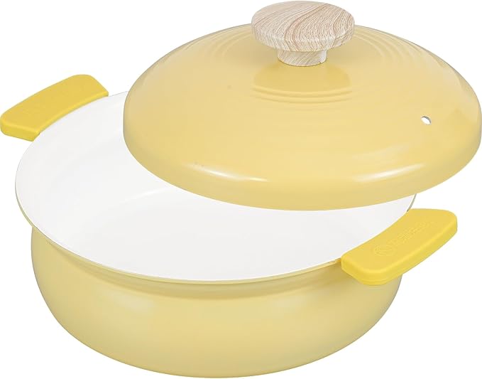 乐天商城 - 送料無料　和平フレイズ 1～2人用 卓上鍋 20cm イエロー IH・ガス対応 両手鍋 鍋用鍋 軽いセラミック RB-3653
