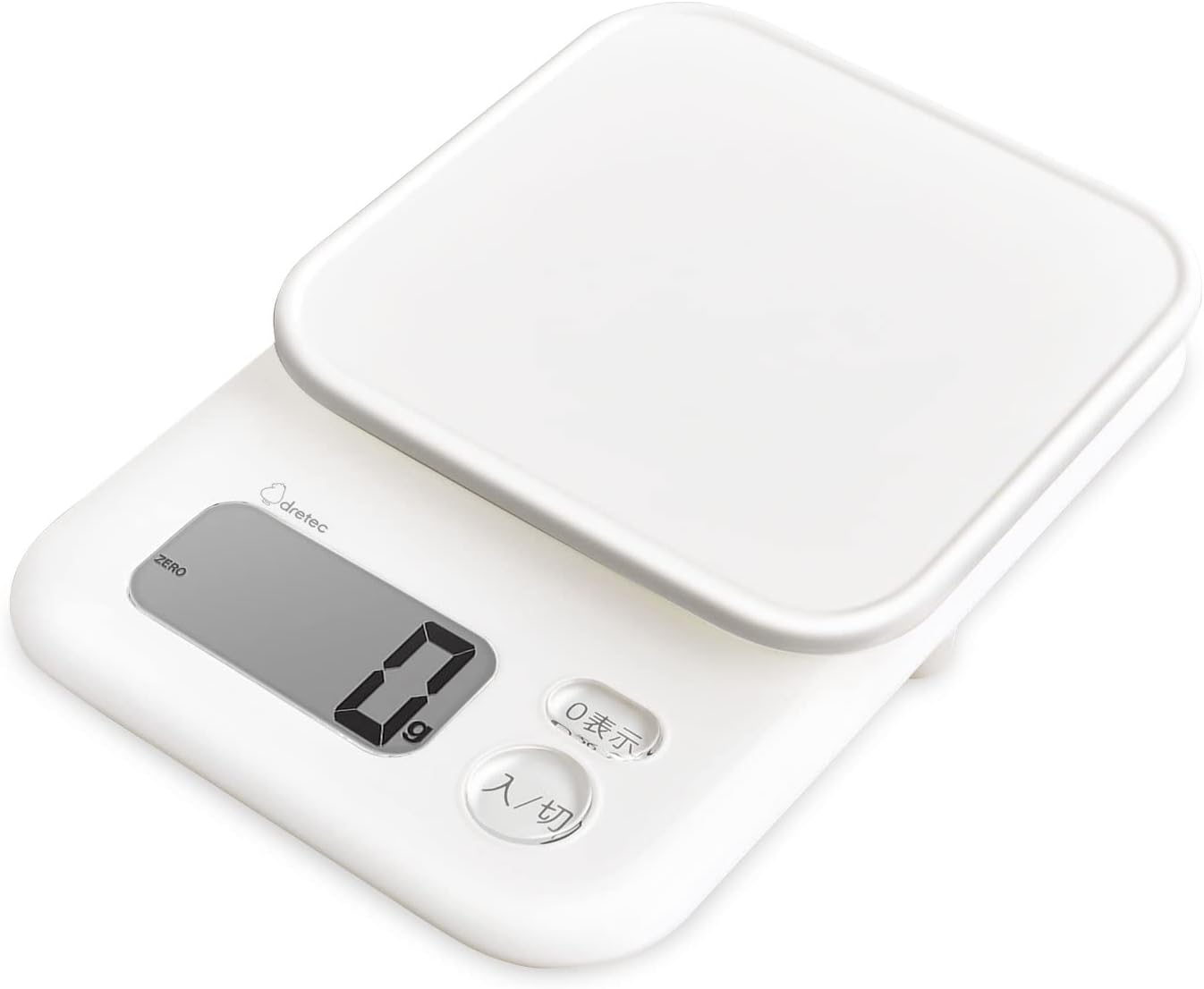 乐天商城 - □送料無料□代引・同梱不可　ドリテック(dretec)キッチンスケール デジタル 2kg KS-733WT 大画面 風袋引き ガナッシュ ホワイト