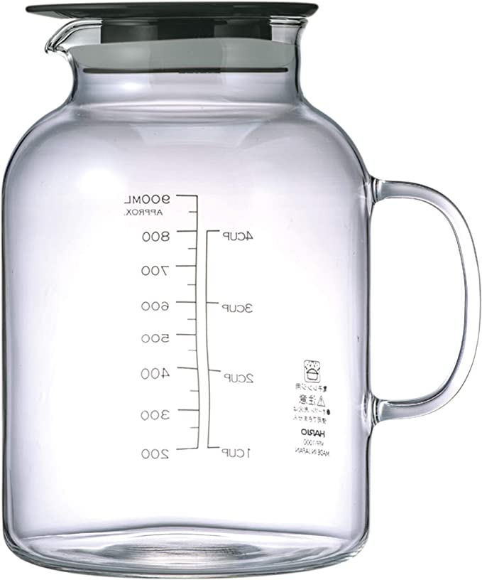 送料無料　HARIO(ハリオ) お酢 保存容器 ビネガーズフルーツポット 500ml ブラック 日本製 VFP-500-B