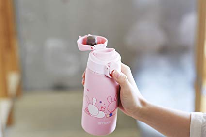 送料無料　タイガー魔法瓶 ステンレスボトル ウサギ MCT-A035P 水筒 350ml（かめいち堂）ワンタッチ 軽量