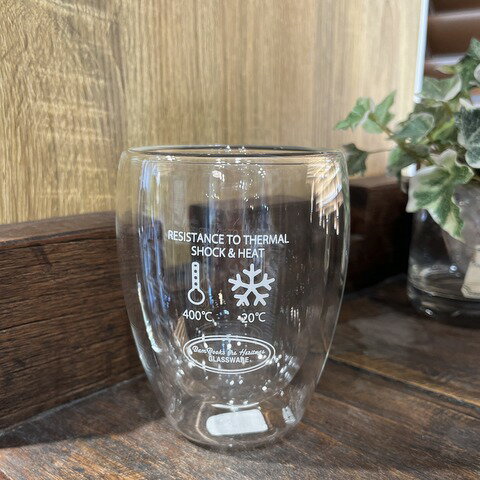 Rakuten - ダブルウォールカップ　350ml /保温・保冷ガラス カップ　3DB00-122