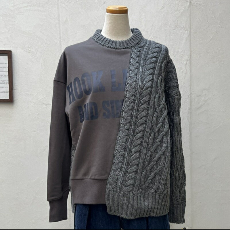 CEaRET（シーレット）ロゴ入りドッキング　ニットプルオーバー　254007