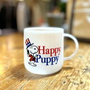 【スヌーピー】 ミルキーガラス マグカップ ピーナッツ/ PEANUTS GLASS MUG /Happy Puppy PM-2901(3)