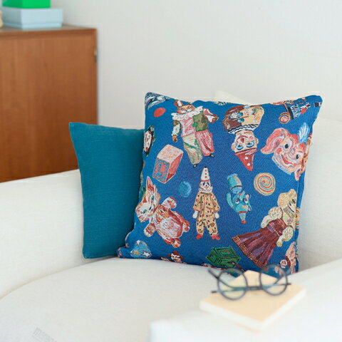 Nathalie Lete ナタリー・レテ Cushion cover クッションカバー ナタリーレテ 51000 インテリア 模様替え レトロ 可愛い 個性的 アニマル 動物 人形