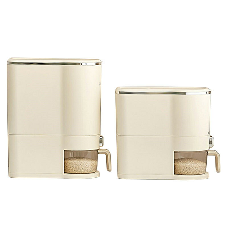 密閉米びつ　ふた付き収納ジャー 5KG / 10KG ガラスシリアルディスペンサー収納ジャーセット気密収納容器キッチン収納容器　残量見える 計量 密閉　 密閉性アップ防湿 保存容器 キッチン収納 洗える 米入れ