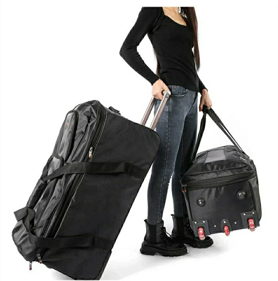 ボストンキャリー 3way キャスターバッグ 100L キャリーバッグ 折りたたみ 大容量 3輪 撥水加工 トロリ..