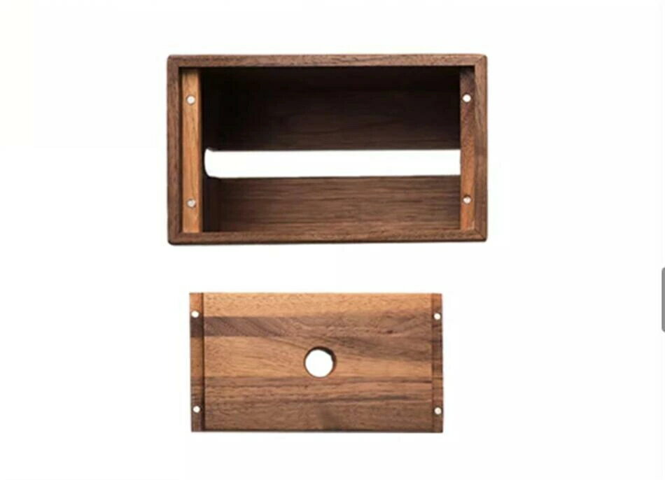 ウォールナット ティッシュケース木製ティッシュ箱実木ティッシュ箱シンプルアイデアホテル客室家庭用ティッシュ箱 [3]