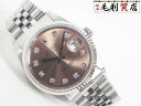 ロレックス ROLEX デイトジャスト 16234G ピンク U番 10P 新ダイヤ 自動巻き メンズ 【中古】 時計