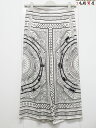 エルメス HERMES Astrologie Bandana クロップド パジャマ パンツ シルク ホワイト 3H0407D7 サイズ36 美品 パンツ