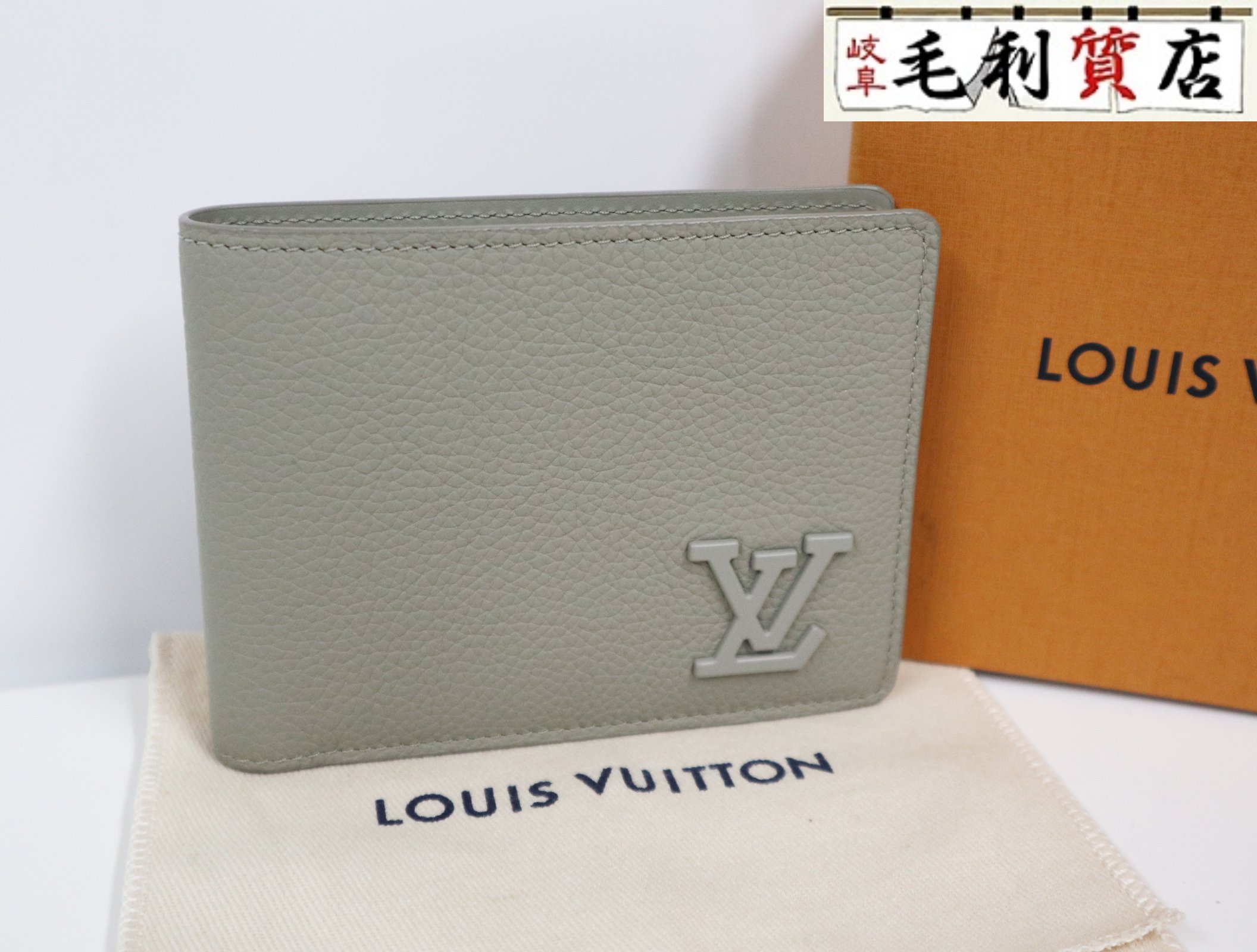 ルイ ヴィトン LOUIS VUITTON アエログラム ポルトフォイユ・ミュルティプル M81734 カーキ 未使用 【中古】財布のサムネイル