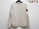 STONE ISLAND ストーンアイランド スウェットシャツ 791562420 サイズM クリーム 裏起毛 コットン アイコンパッチ クルーネック 【中古】トレーナー