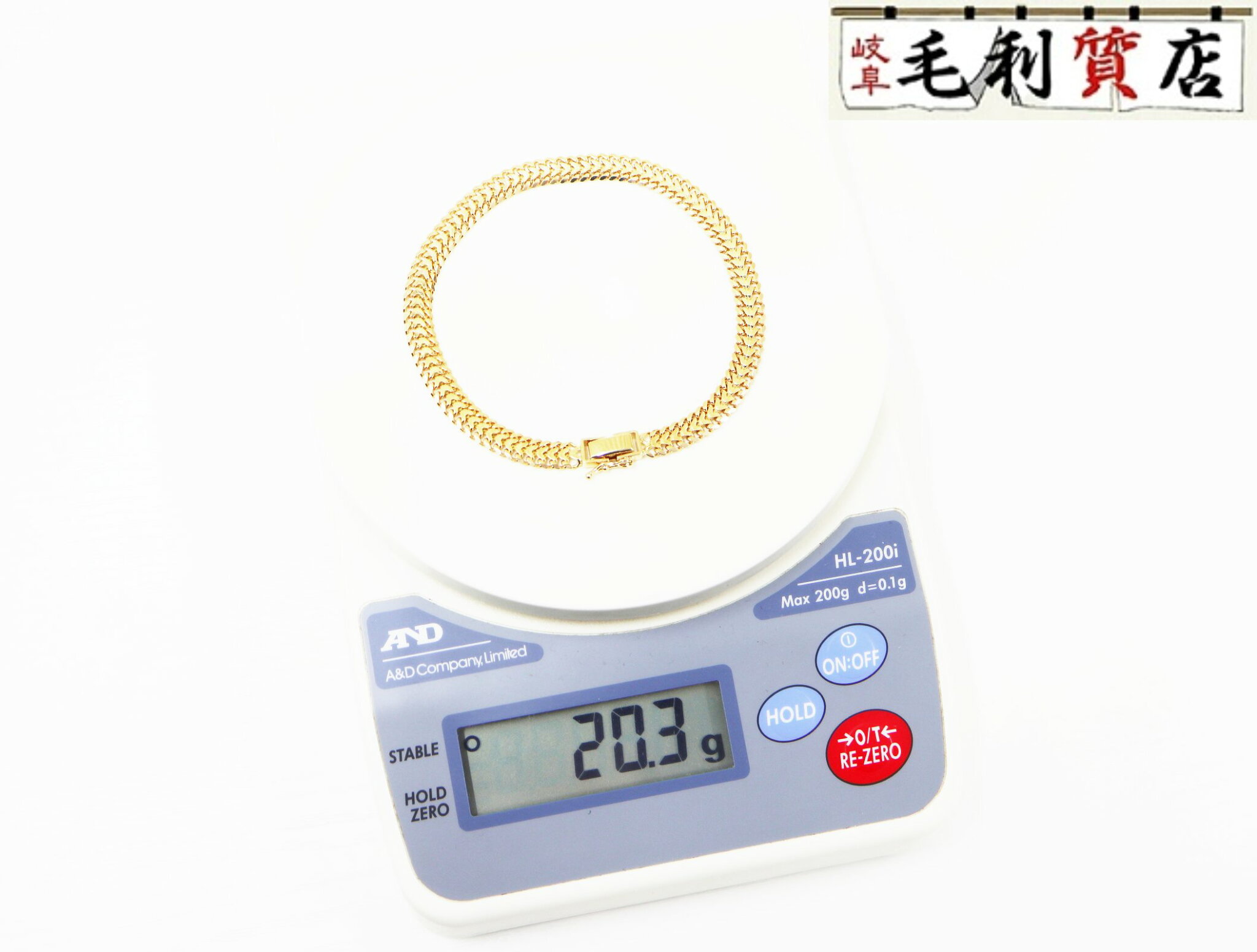 K18 キヘイ 喜平 デザイン アンクレット 6面 20.3g 6メン 18金 イエローゴールド 750 YG 【中古】 ジュエリー