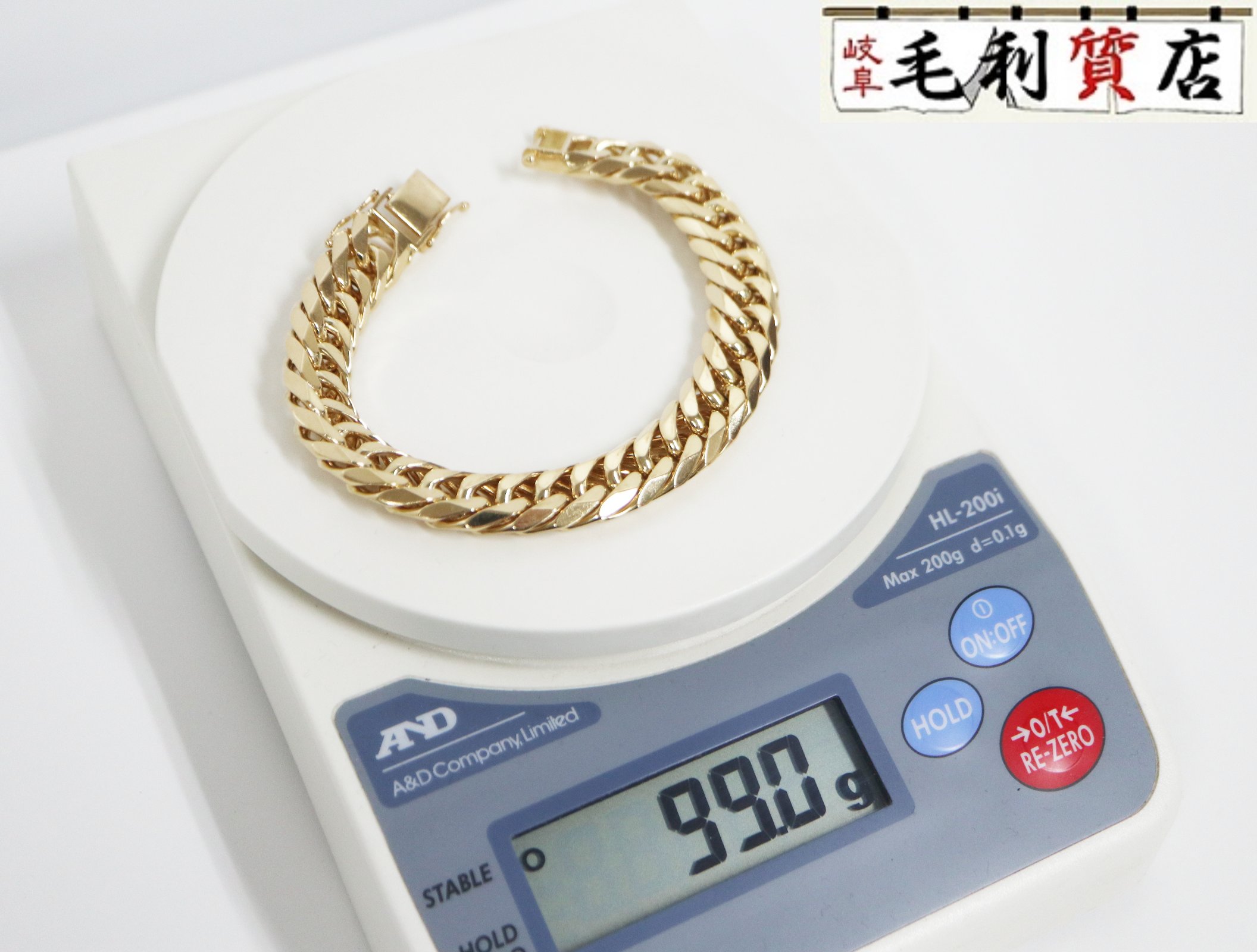 乐天商城 - K18 キヘイ 喜平 ブレスレット 6面ダブル 99.0g 6メンダブル 18金 イエローゴールド 750 YG 【中古】 ジュエリー
