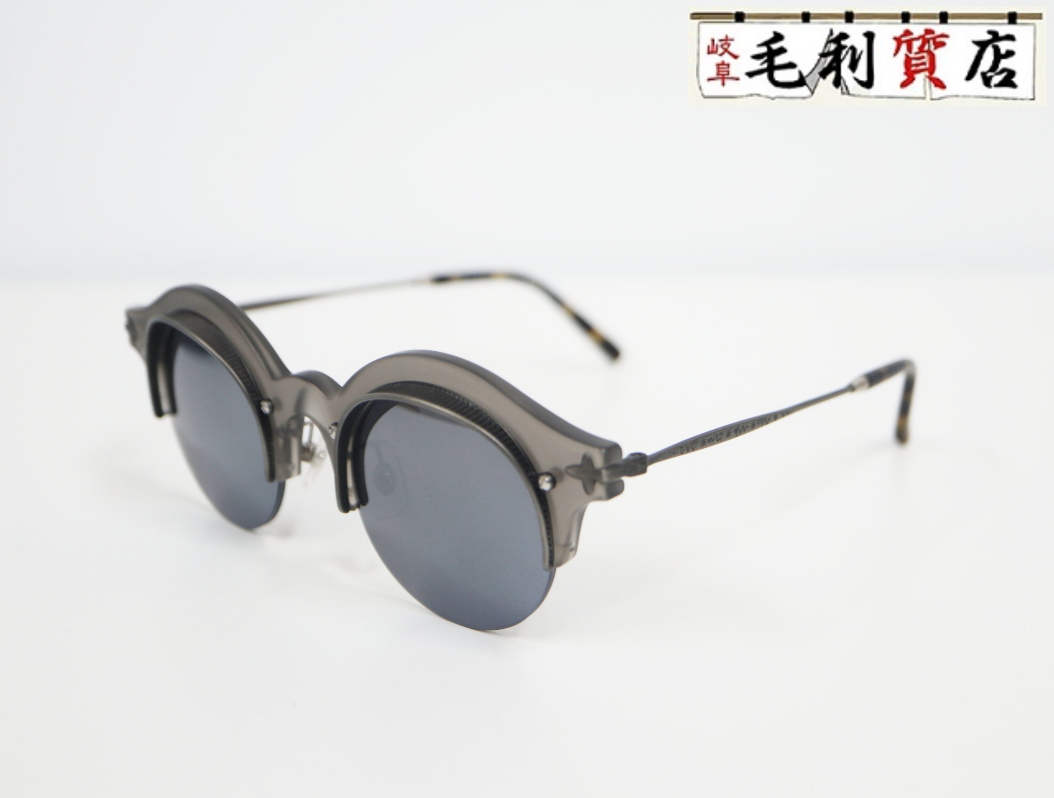 樂天商城 - マツダ MATSUDA M1014 マットグレー ブラックレンズ チタンフレーム サングラス アイウェア メンズ 美品 メガネ