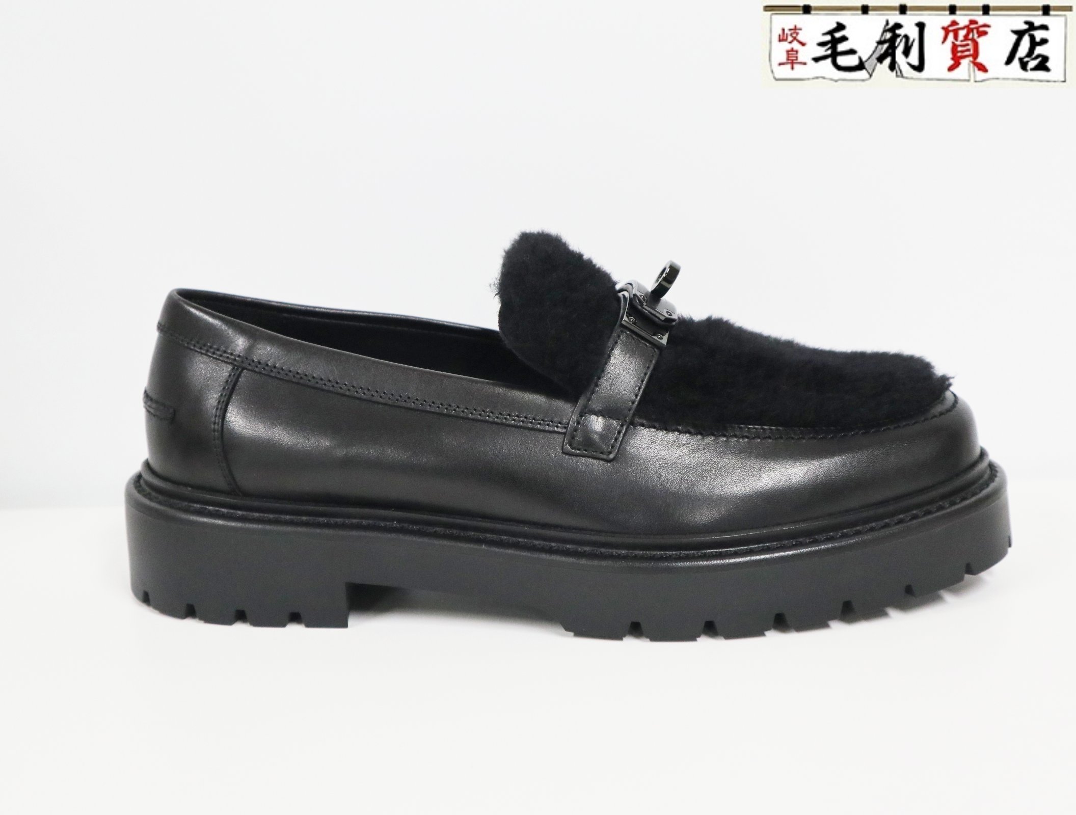 エルメス HERMES ローファー モカシン アイコン H242842ZA02410 カーフスキン シアリング サイズ40 メタル PVD 未使用 【中古】靴