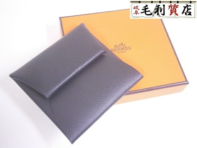 極上美品!格安!エルメス HERMES バスティア コインケース H041054CK 89 エプソン ブラック 【中古】小銭入れのサムネイル